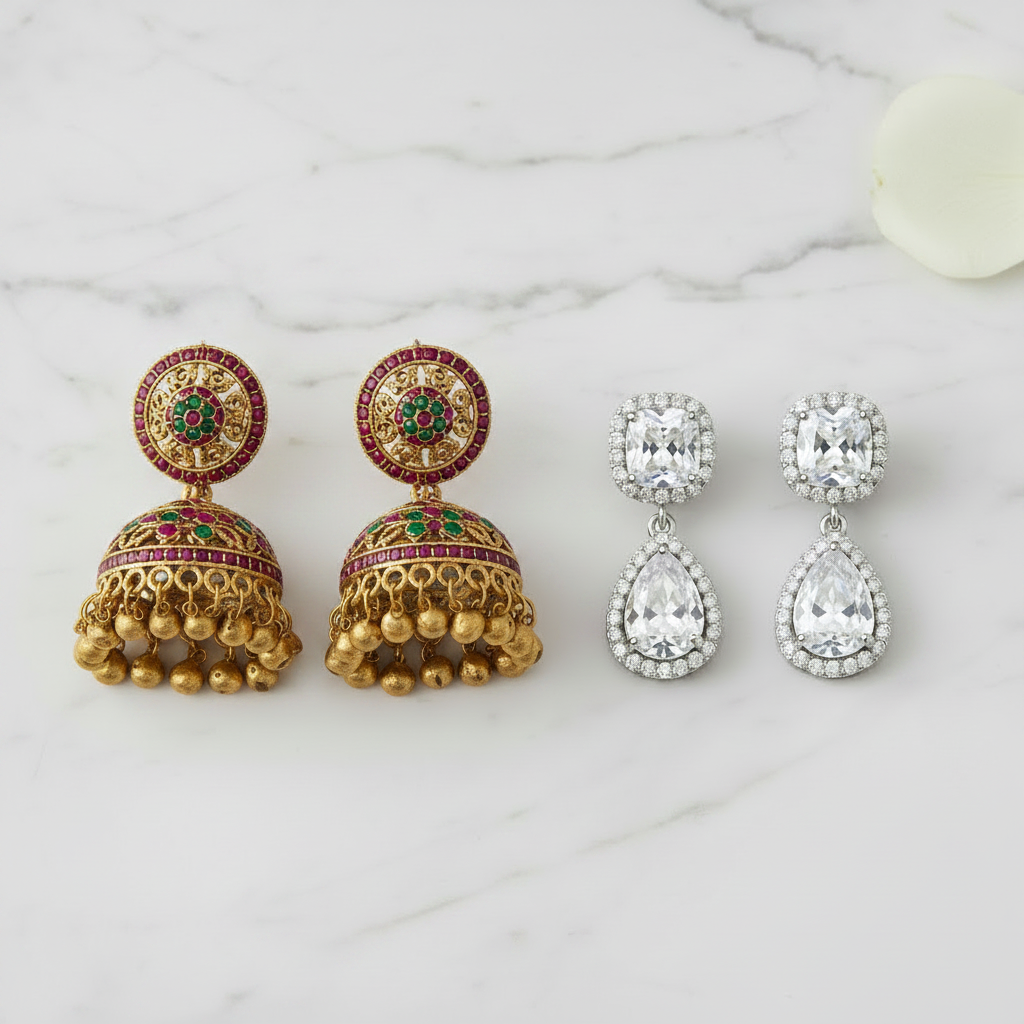 Large Jhumka and Earring Collection