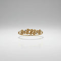Floral cluster openable kada in dual-tone gold finish held in hand