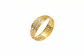 Marquise floral openable kada with jaali work in gold finish held in hand
