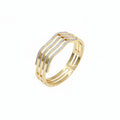 Gold-Tone Silver-Accent Multi-Row Kada