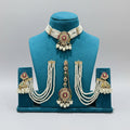 Noorani Pearl Choker Set with Jhumka Earrings & Maang Tikka