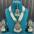 Rajsi Multicolour Pearl Rani Haar Set with Jhumkas & Maang Tikka