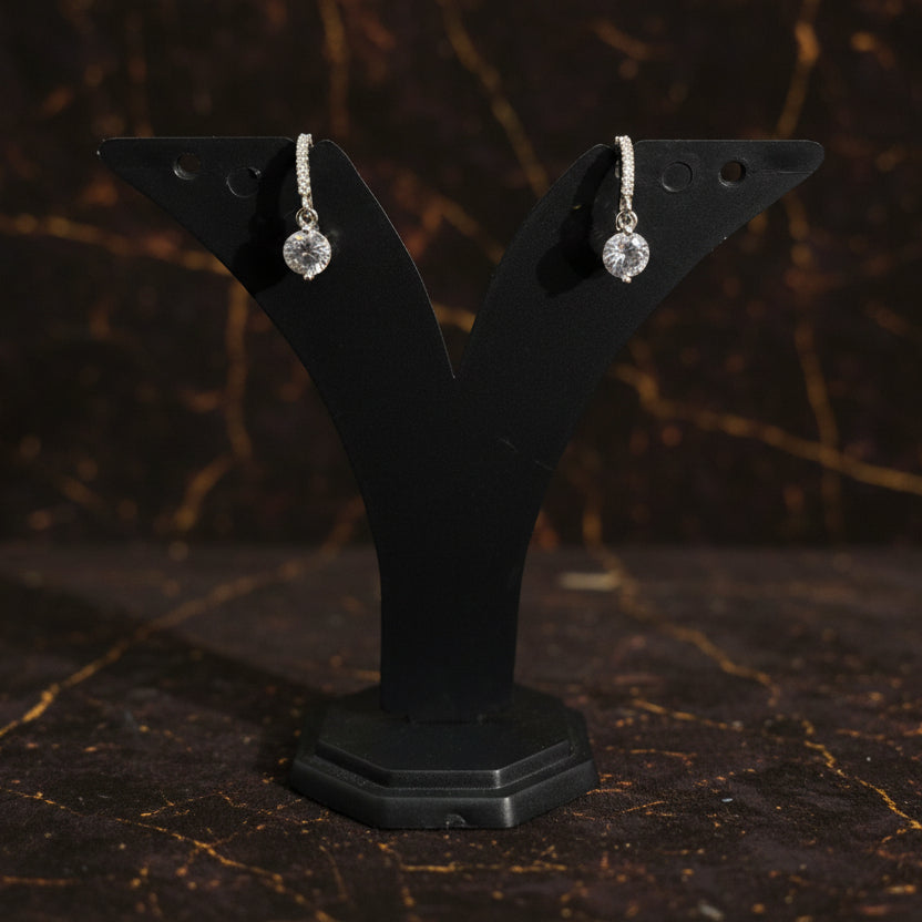 AD Hoop Drop Earrings