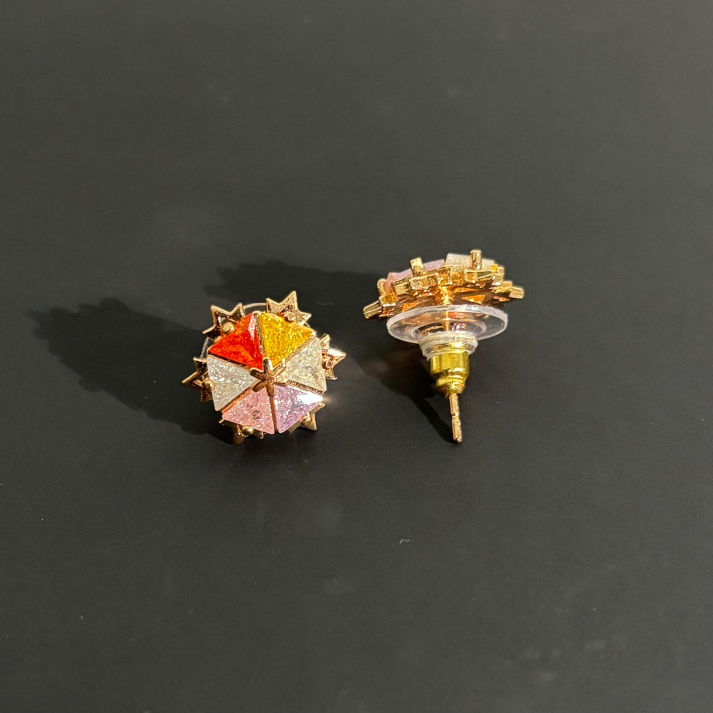 Premium Anti-Tarnish Multicolour AD CZ Stud Earrings