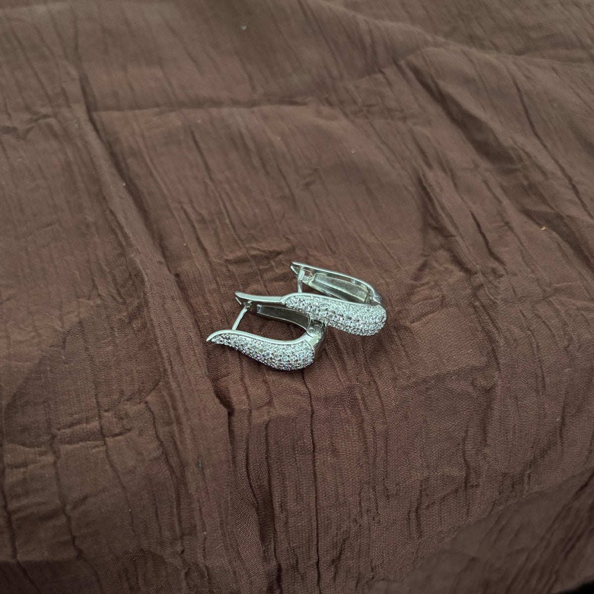 AD CZ Teardrop Statement Earrings