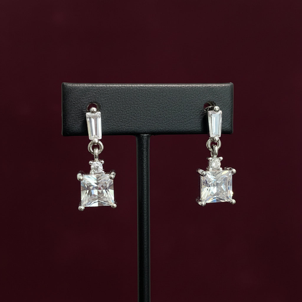 AD Geometric Drop Earrings