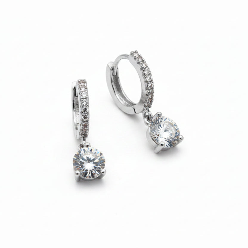 AD Hoop Drop Earrings