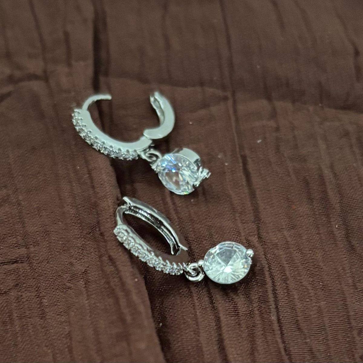 AD Hoop Drop Earrings